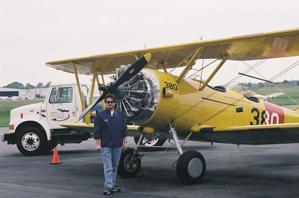 Arnry Dizzy from his trip on the bi-plane